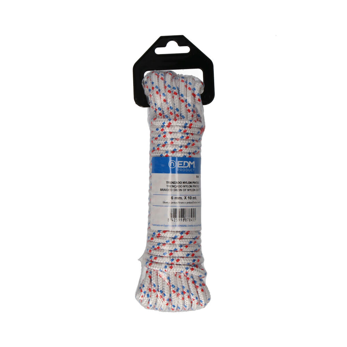 Flätat rep EDM 87845 Trefärgad Nylon 10 m - 6