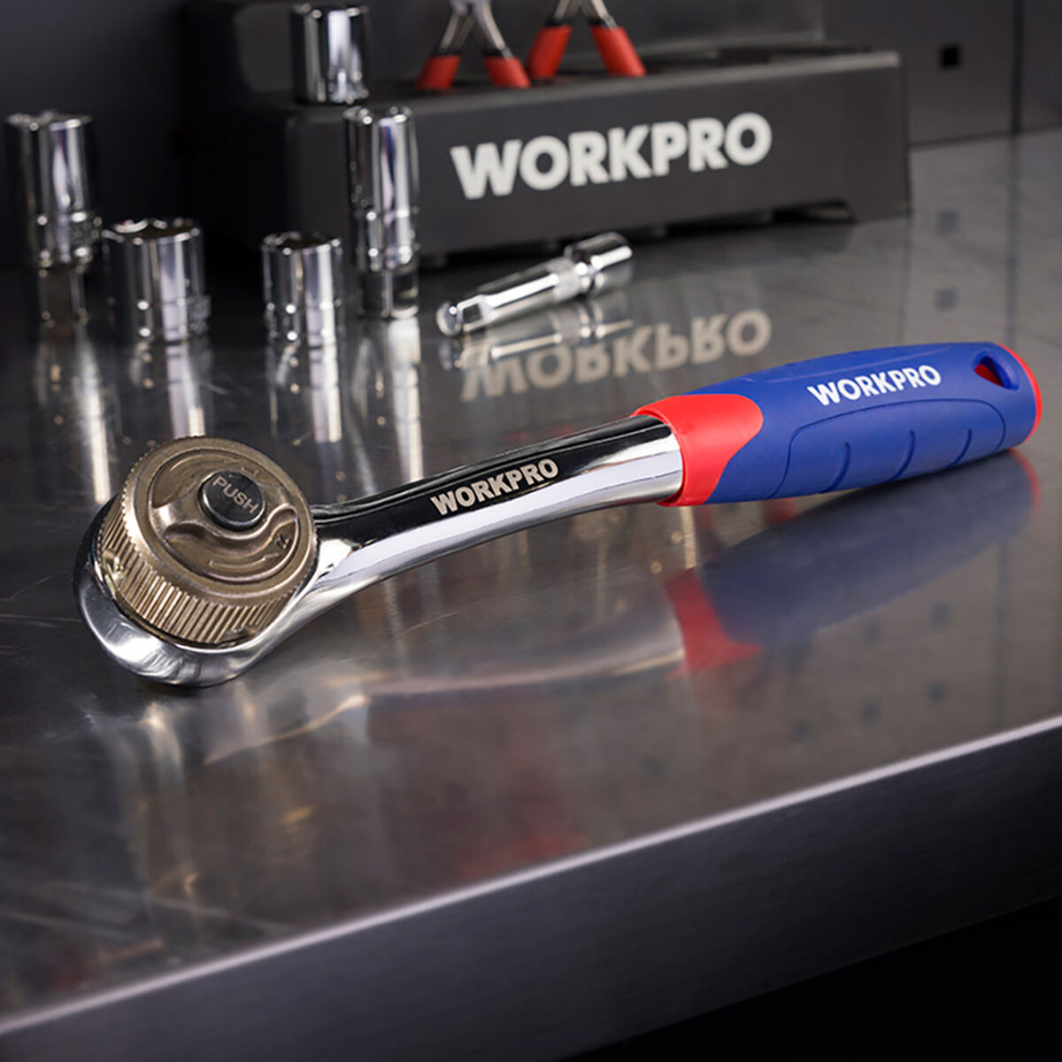 Hylsnyckel Workpro Double Drive 3/8" - 2