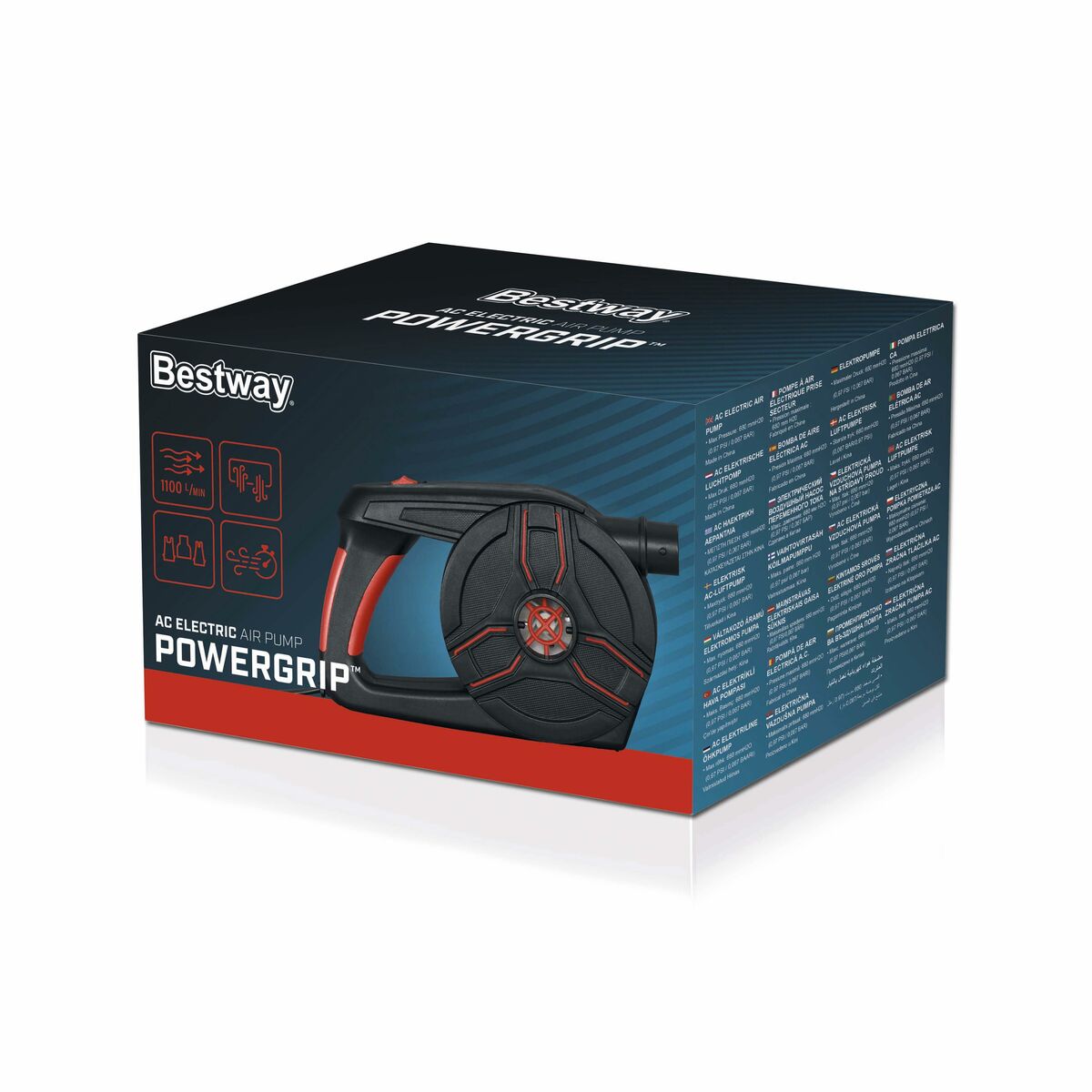 Bestway Hinchador Eléctrico 20,3x12,3x12,4 cm 1100 L/min Hinchable y Camping 62258 - 3