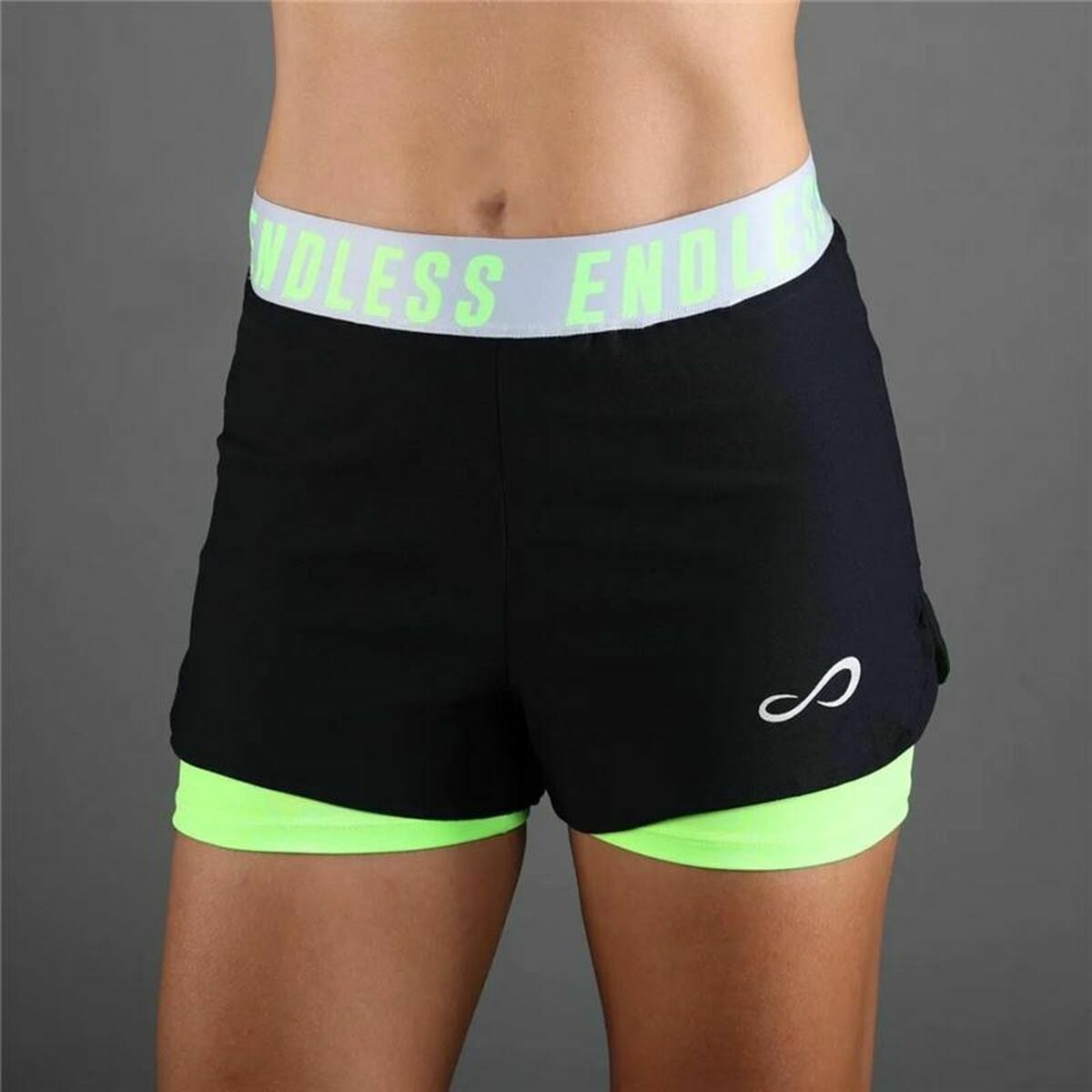 Sportshorts för kvinnor Endless Tech Iconic Gul Svart - 11