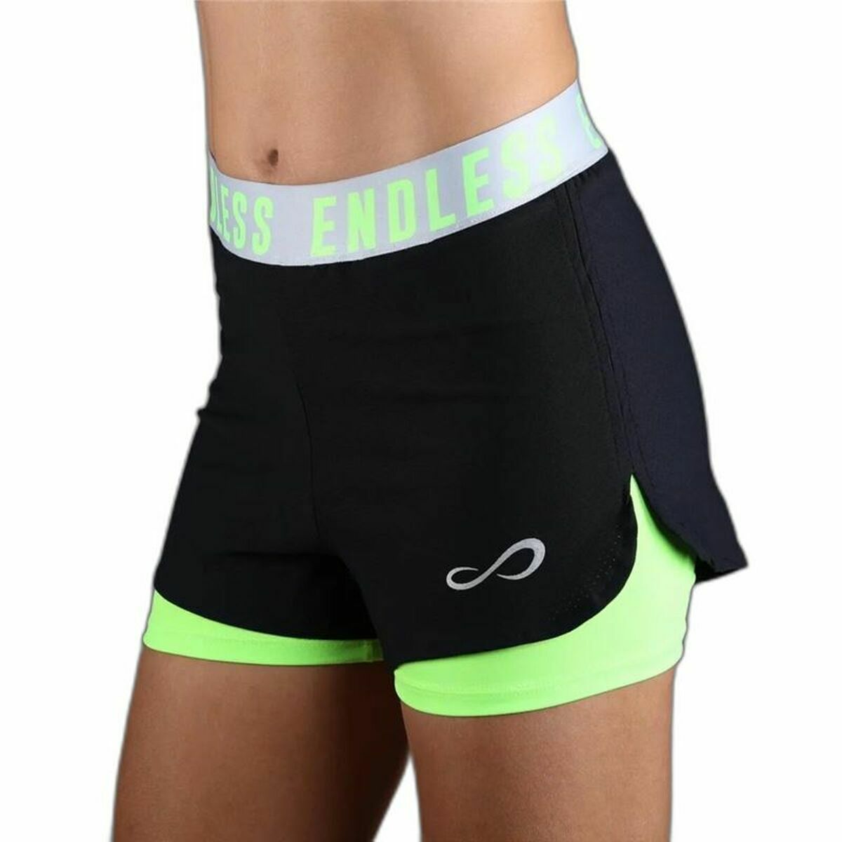 Sportshorts för kvinnor Endless Tech Iconic Gul Svart - 5