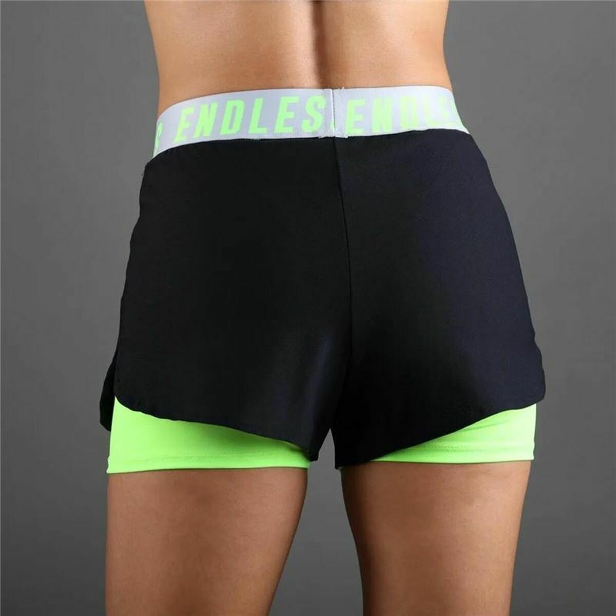 Sportshorts för kvinnor Endless Tech Iconic Gul Svart - 4