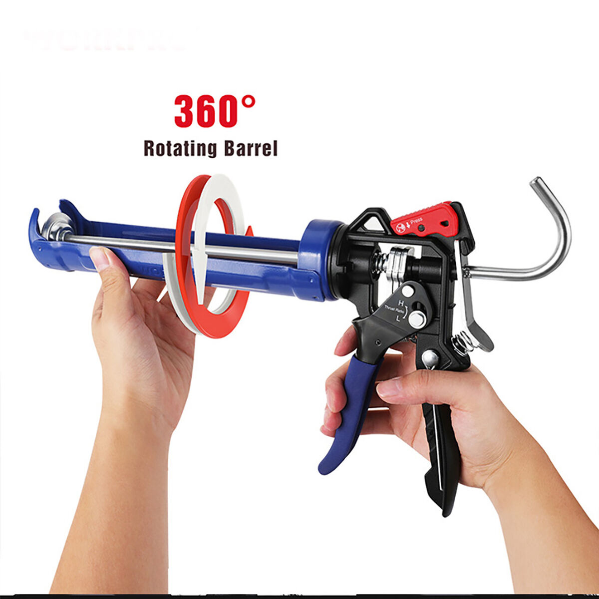 Silikonpistol Workpro Blå Svart 230 mm - 3