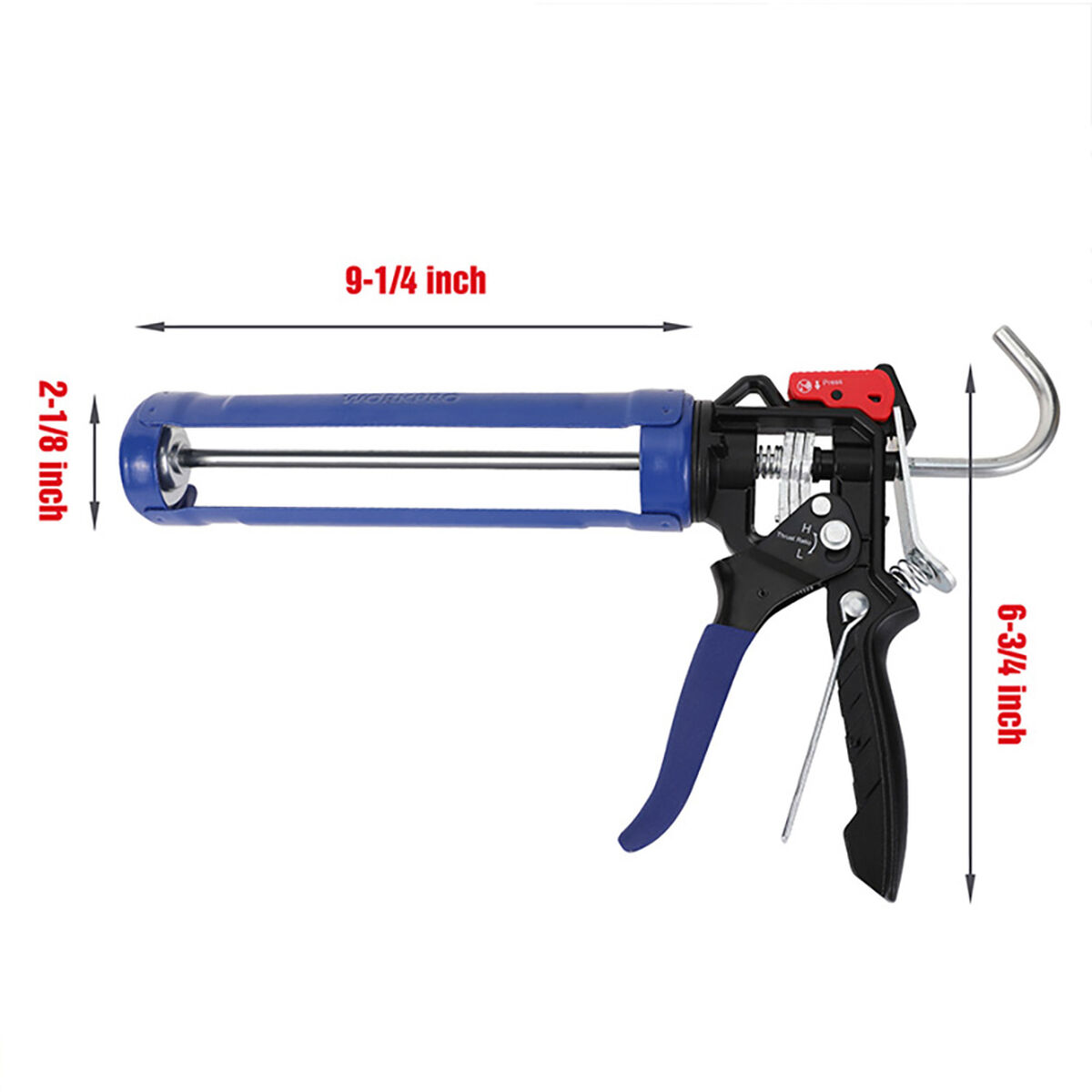 Silikonpistol Workpro Blå Svart 230 mm - 5