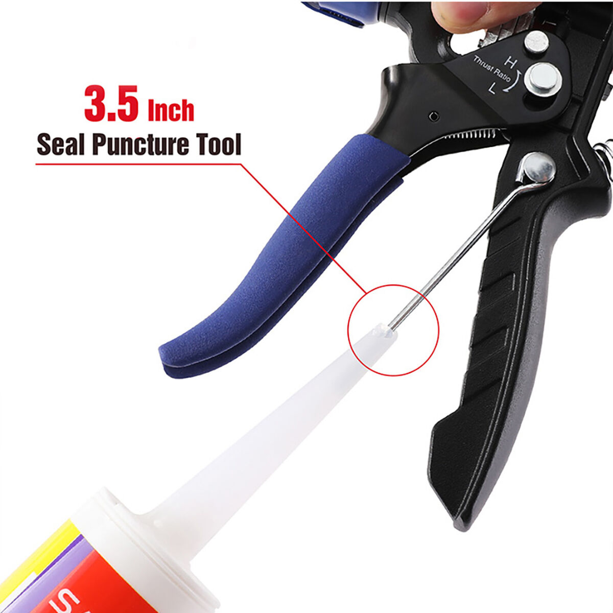Silikonpistol Workpro Blå Svart 230 mm - 4