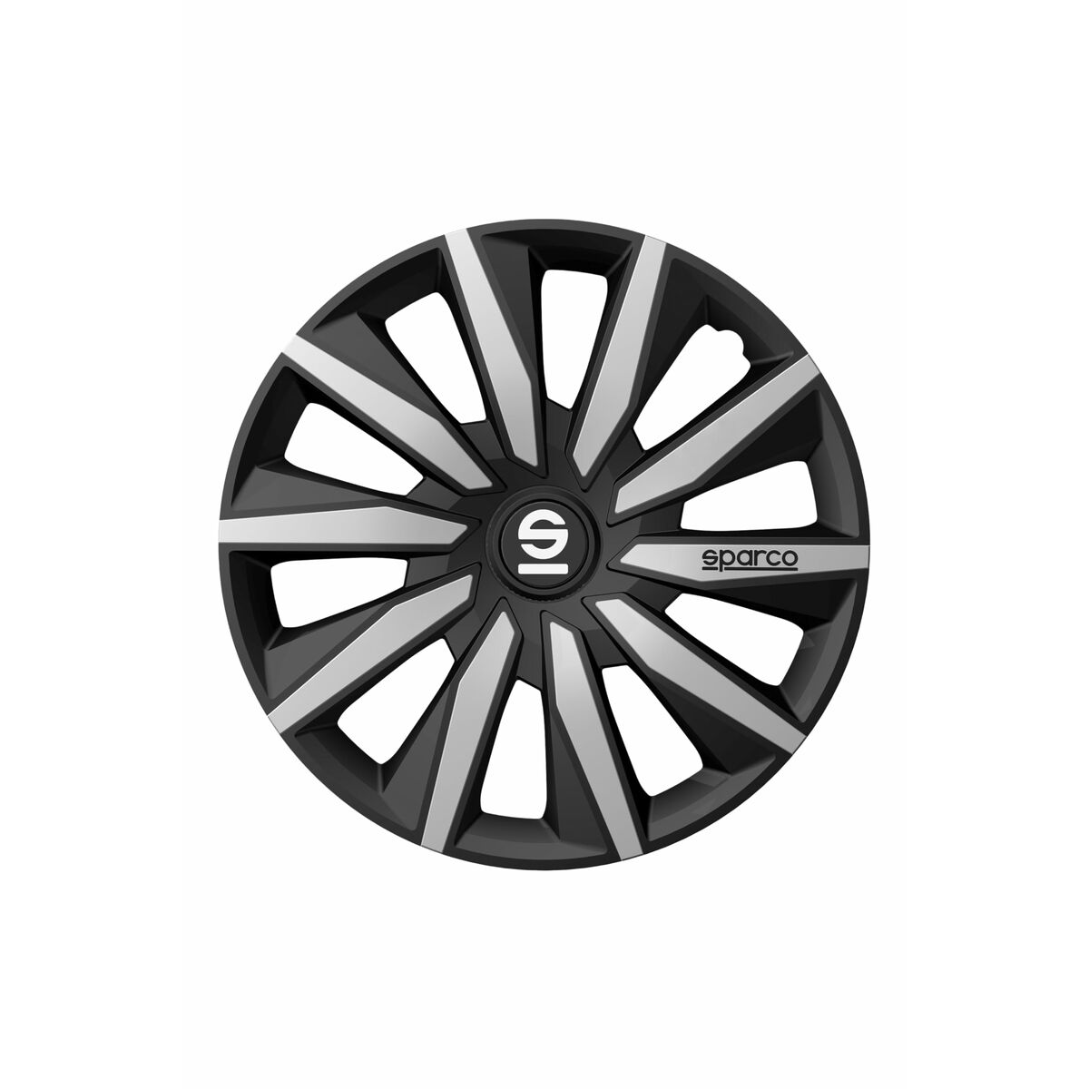 Navkapsel Sparco Milano Svart/Silvrig 15" 4 antal - 3