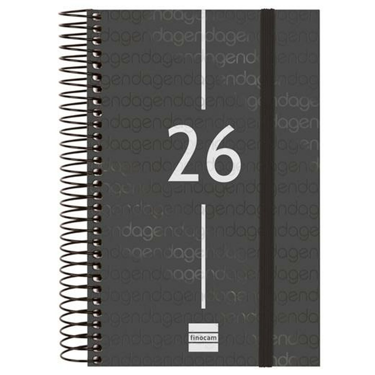 Dagbok Finocam YEAR Svart 11,7 x 18,1 cm 2026