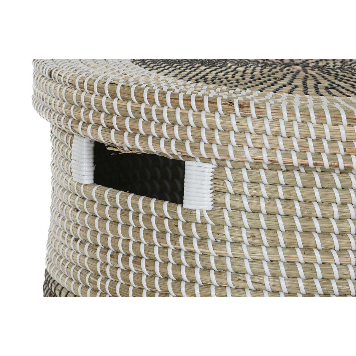 Korg - set Home ESPRIT Vit Svart Naturell Sjögräs (2 Delar) - 3