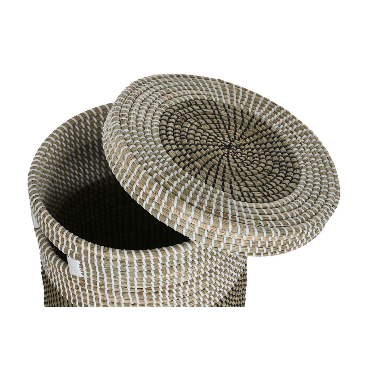 Korg - set Home ESPRIT Vit Svart Naturell Sjögräs (2 Delar) - 2