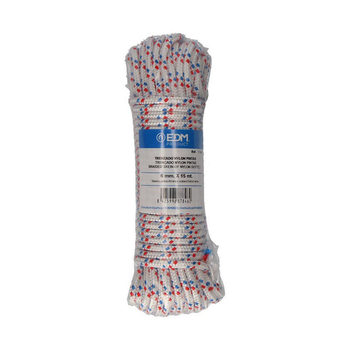 Flätat rep EDM 87846 Trefärgad Nylon 15 m - 2