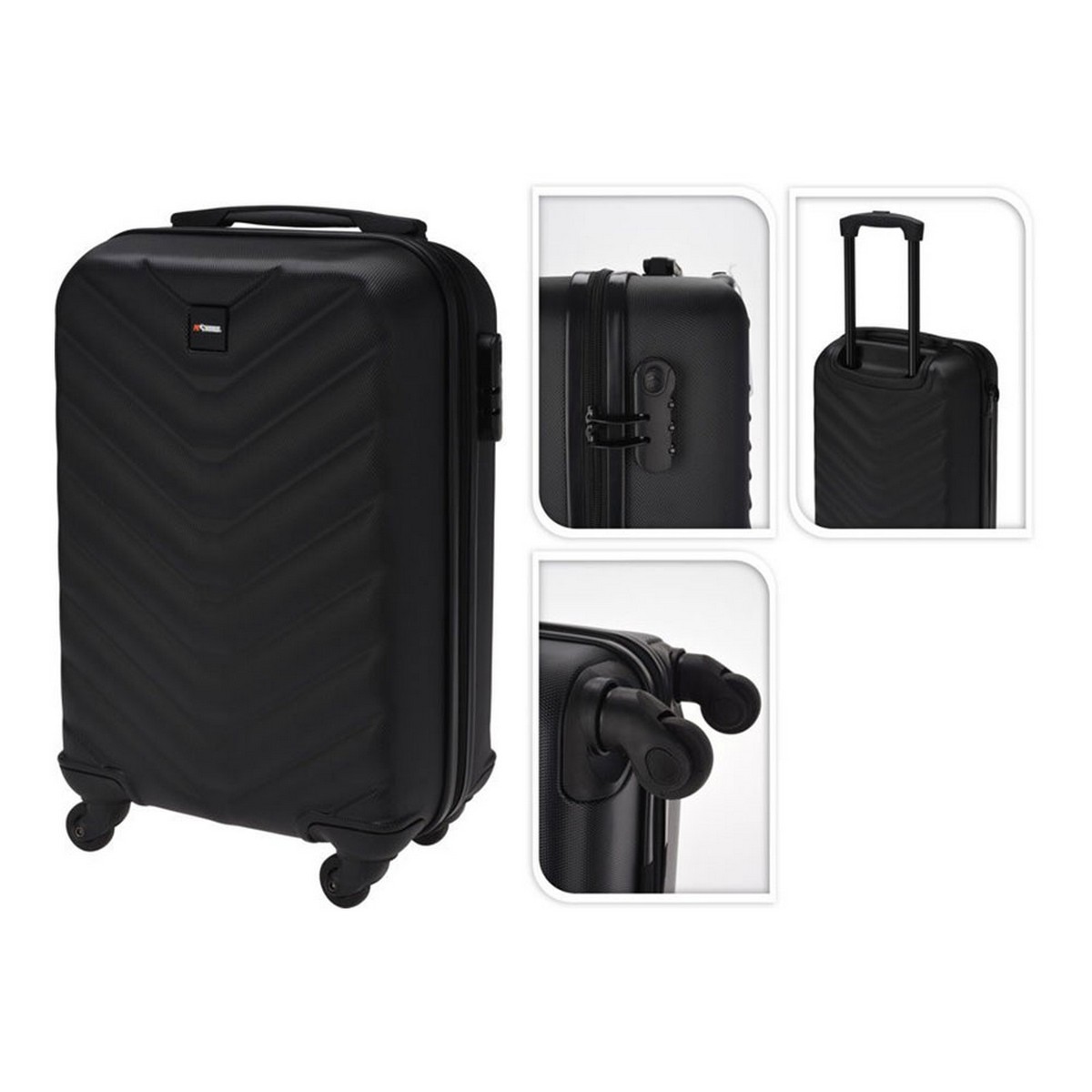 Kabinväska PR World Med hjul 45 cm Svart 33 x 20 x 53 cm - 2