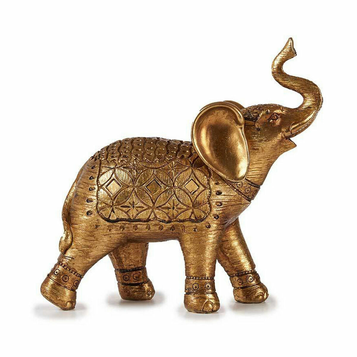 Prydnadsfigur Elefant Gyllene 27,5 x 27 x 11 cm (4 antal) - 2