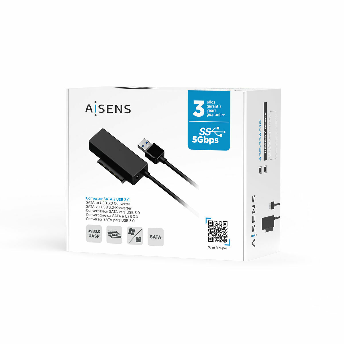 USB till SATA-hårddiskadapter Aisens ASE-35A01B - 3