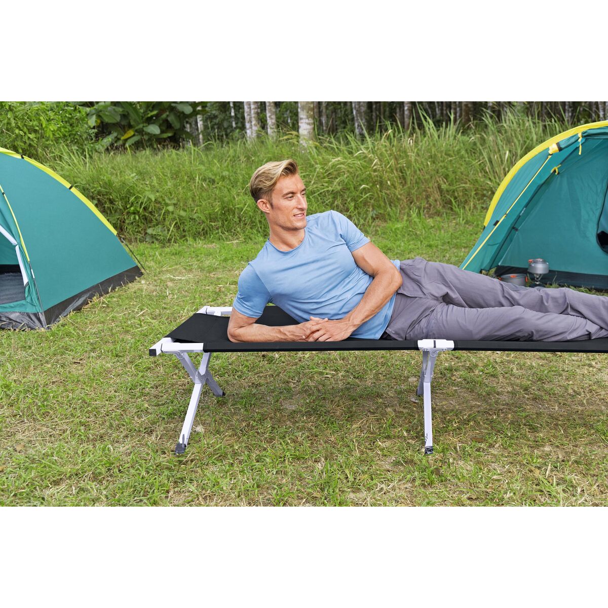 Bestway Aluminium Säng Maxvikt 110 kg 190x64x42 cm Camping 68065 - 5