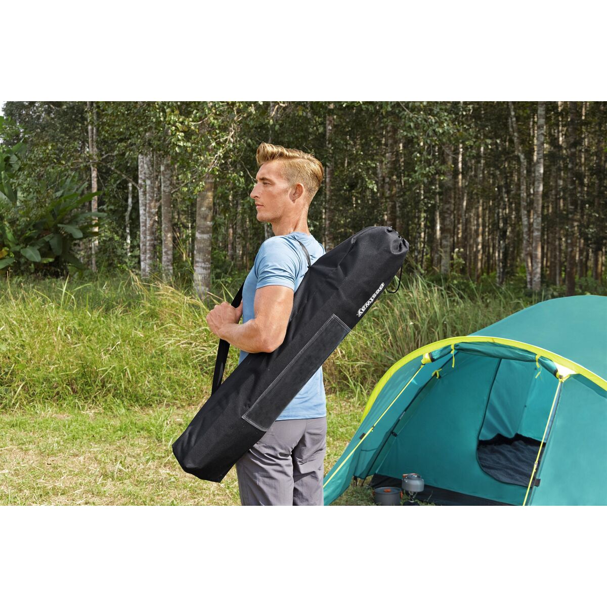 Bestway Aluminium Säng Maxvikt 110 kg 190x64x42 cm Camping 68065 - 4