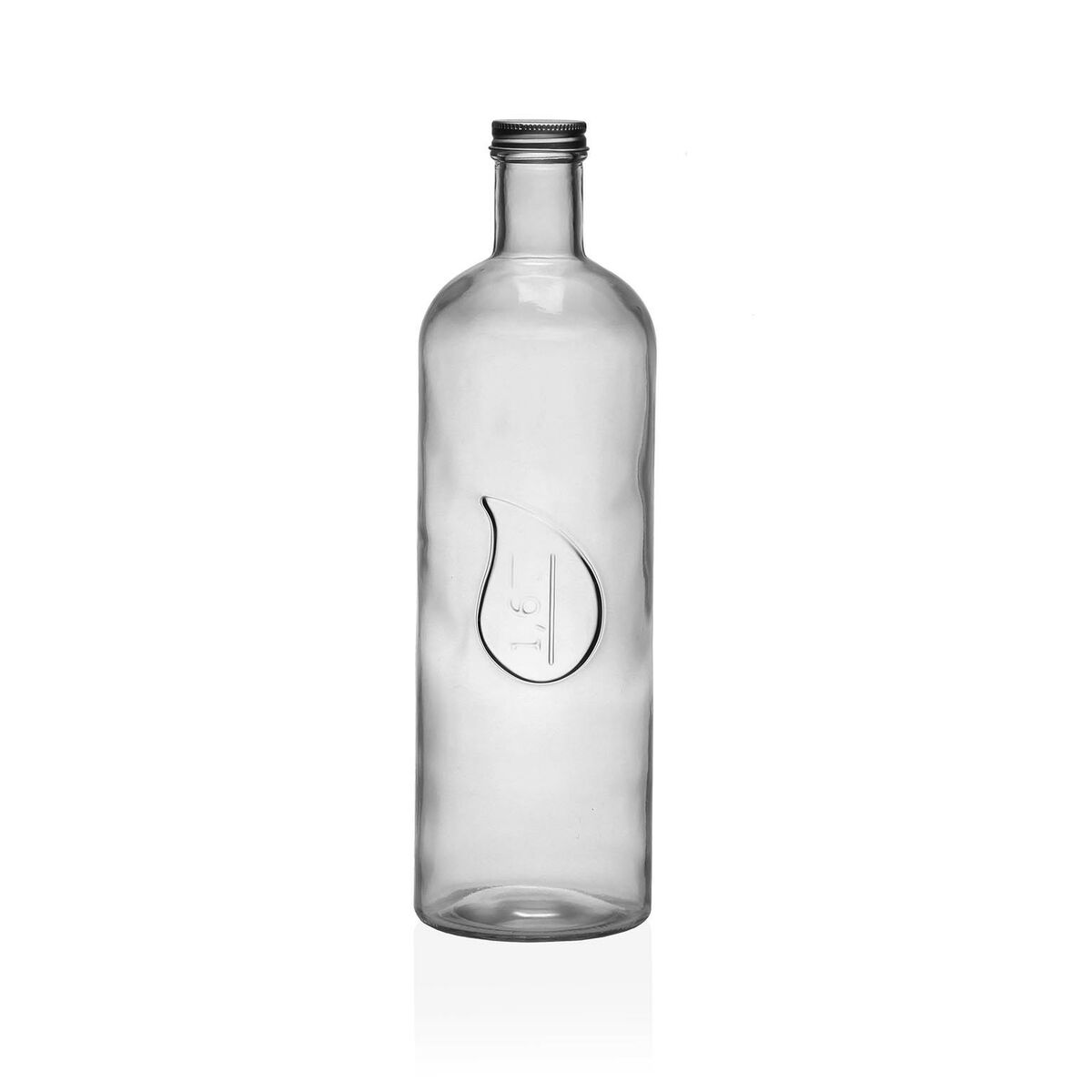 Flaska Versa Glas Aluminium Droppe 1,6 L 9,8 x 32,5 x 9,8 cm