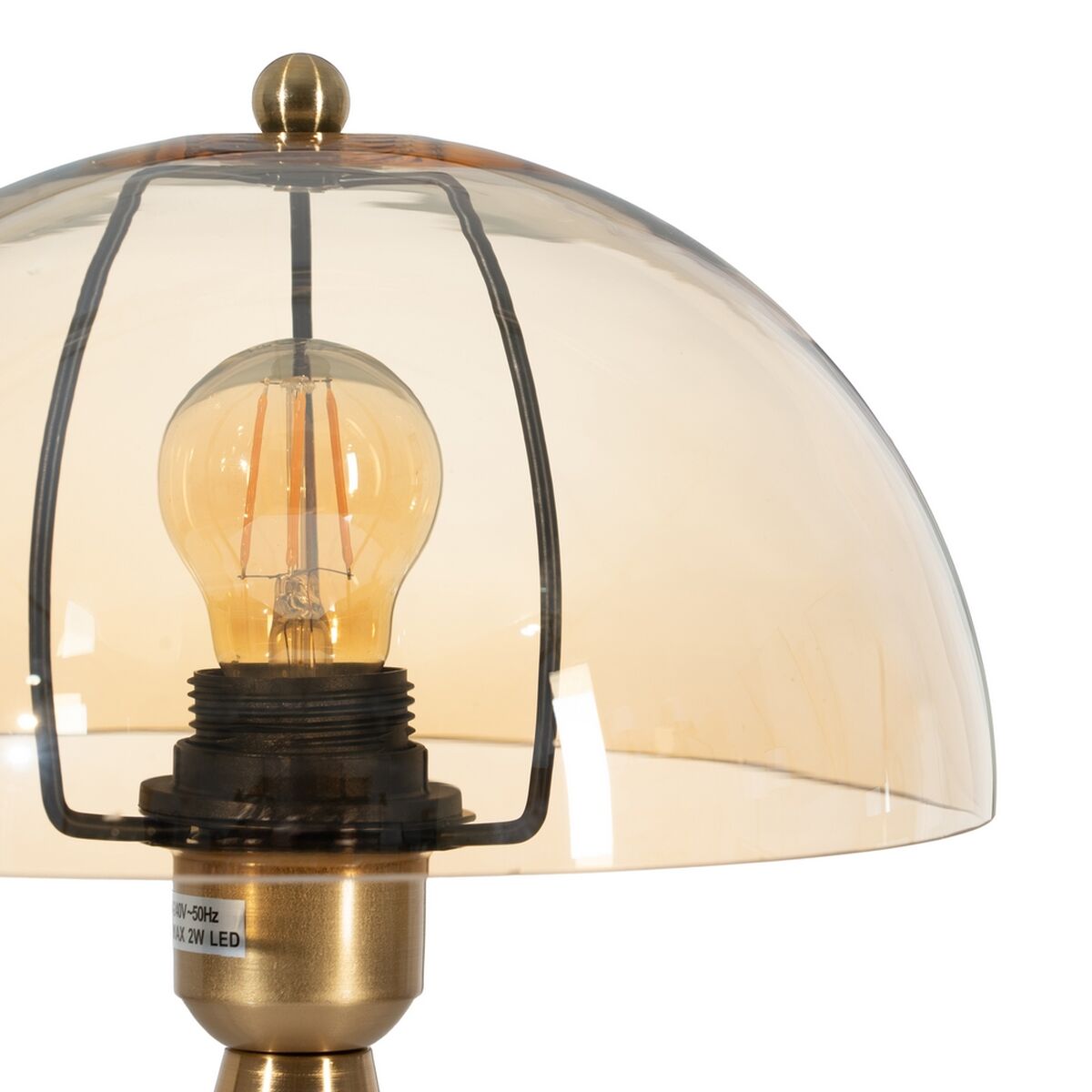 Bordslampa Gyllene Glas Järn 40 W 25 x 25 x 37 cm - 5