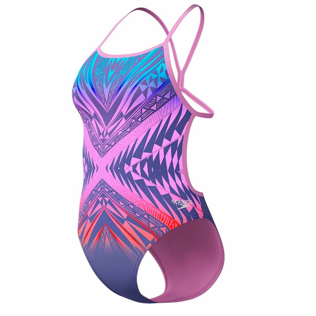 Baddräkt Dam Speedo Digital Vback Multicolour Rosa - 3