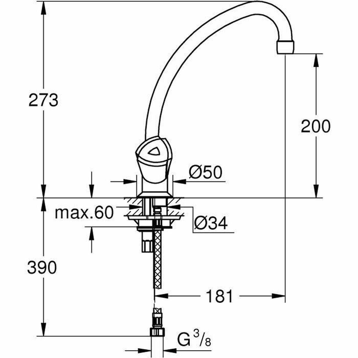 Tvättställsblandare Grohe 31072000 - 4