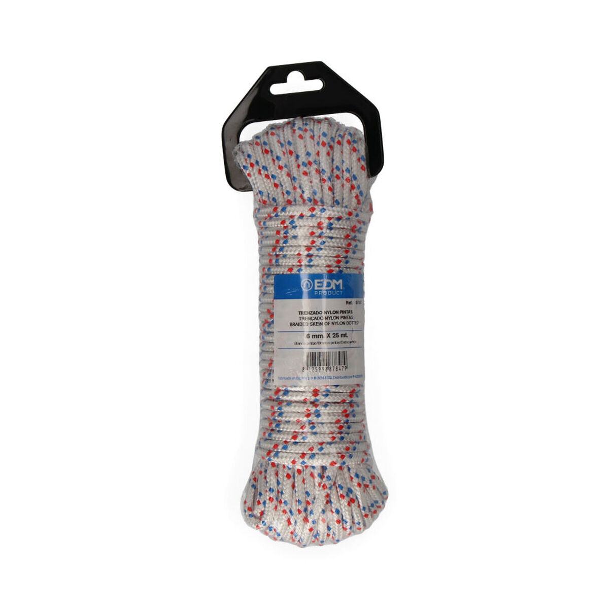 Flätat rep EDM 87847 Trefärgad Nylon 25 m - 6