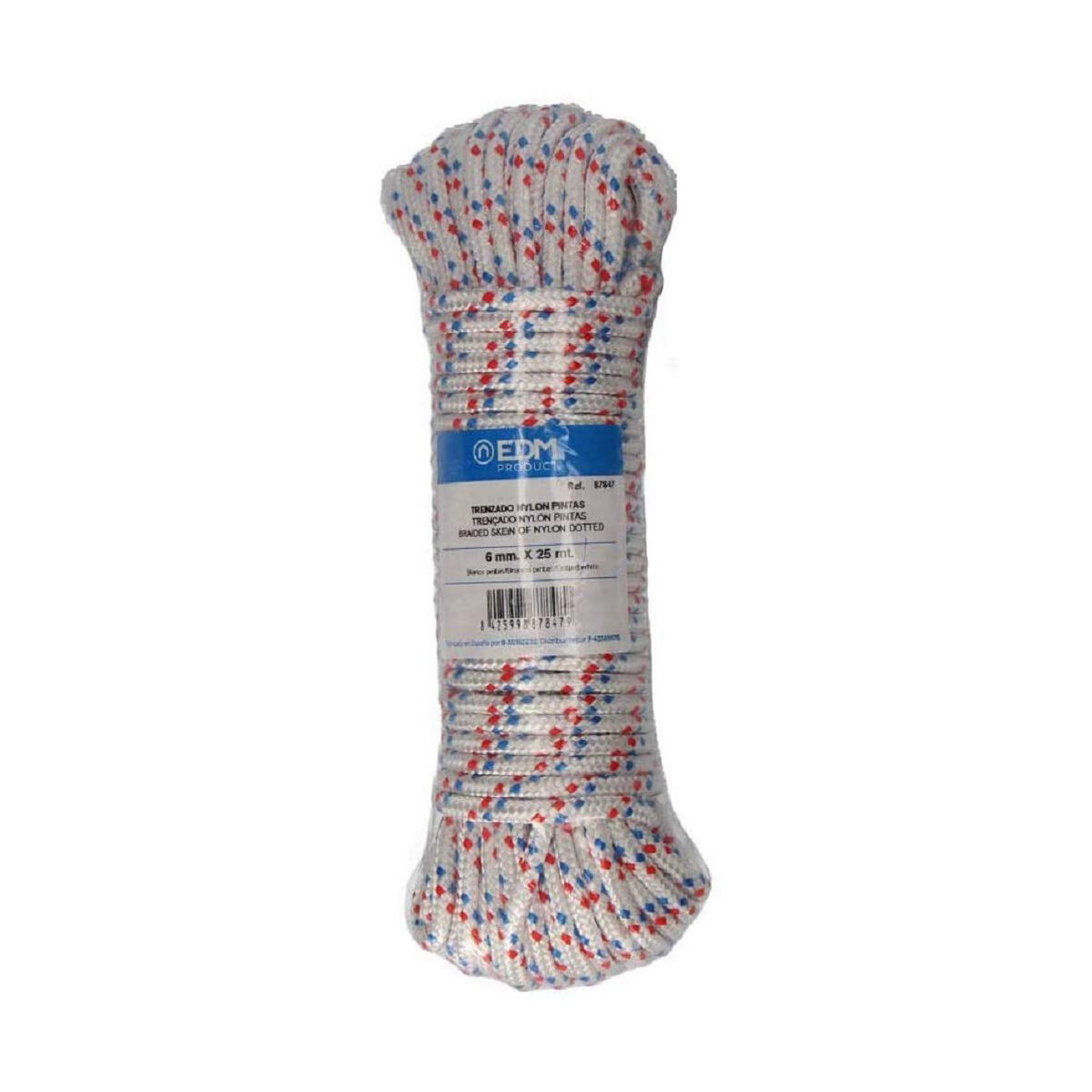 Flätat rep EDM 87847 Trefärgad Nylon 25 m - 2