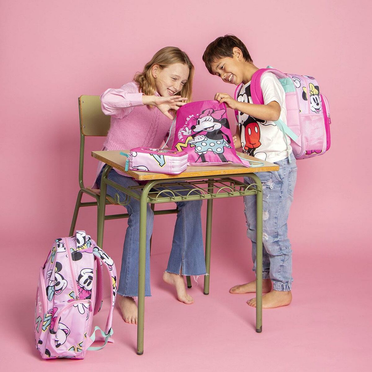 Ryggsäck till barn Minnie Mouse Fuchsia - 4
