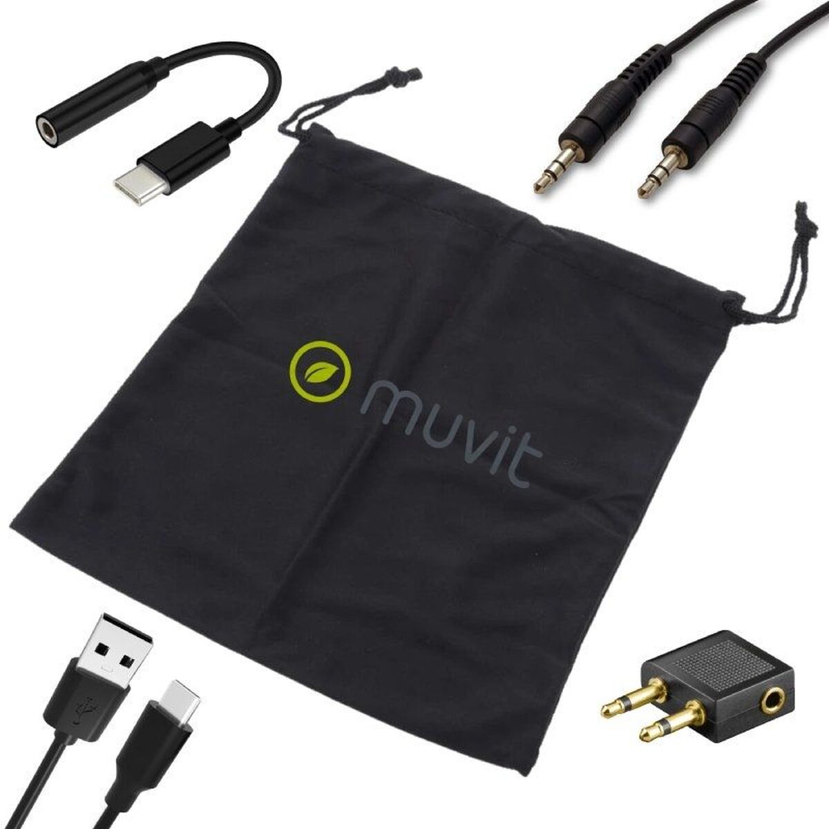Bluetooth Hörlurar Muvit MCHPH0011 Svart - 5