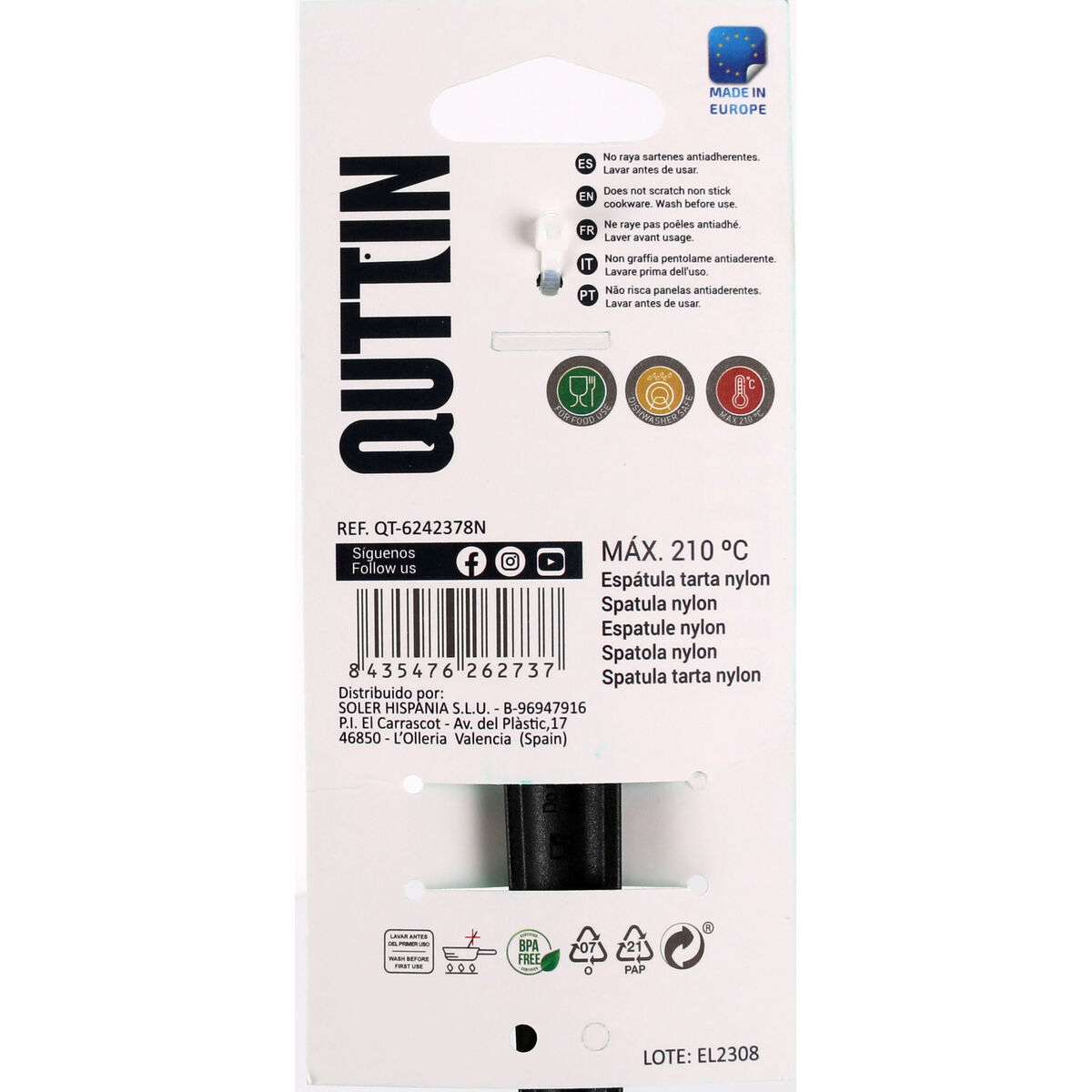 Tårtspade Quttin   Nylon Svart 32 x 3,7 x 4 cm (24 antal) - 4