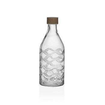 Flaska Versa Glas Aluminium Vågor 1 L 9,8 x 25,1 x 9,8 cm