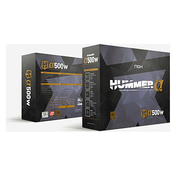 Strömtillförsel Nox-Xtreme Hummer Alpha 500 W ATX 80 Plus Bronze RoHS CE