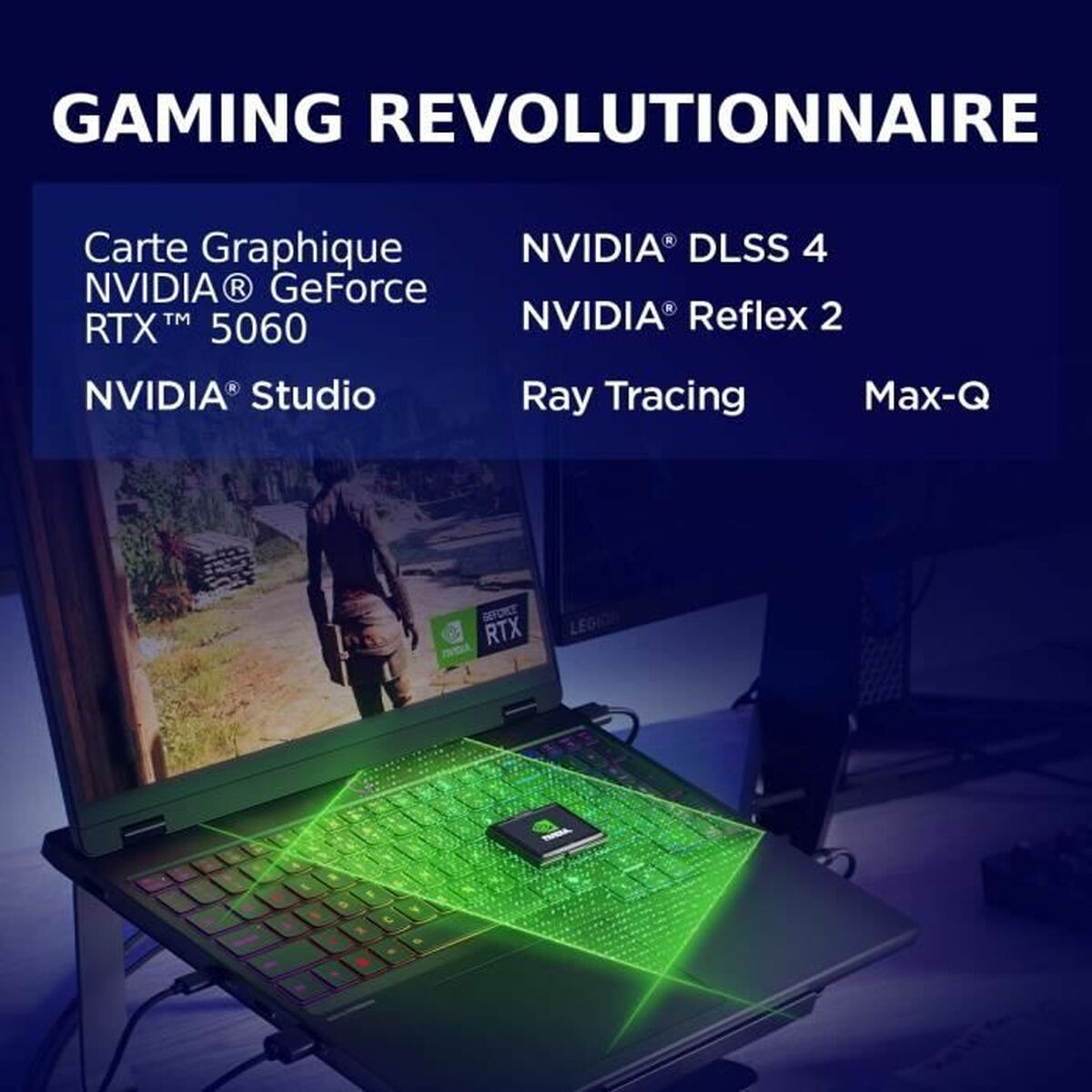 Bärbar dator Lenovo Legion 5 15IRX10 AZERTY 15,6" Intel Core i7-1360P 32 GB RAM 512 GB geforce rtx 5060 - 3