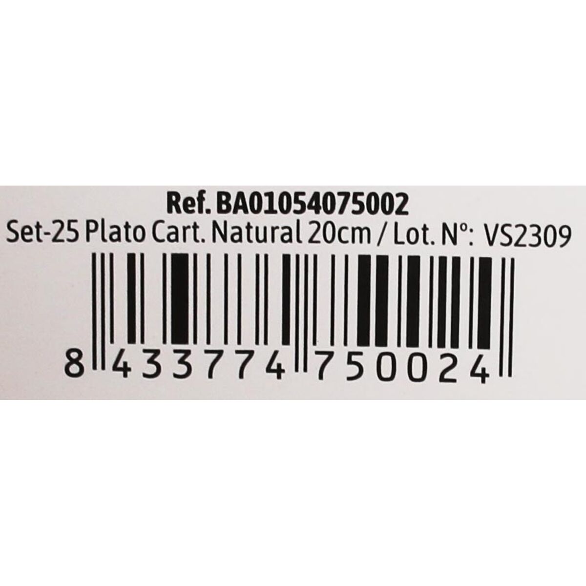 Tallriksset Algon Engångsanvändning Papp Vit 25 Delar 20 cm (36 antal) - 5