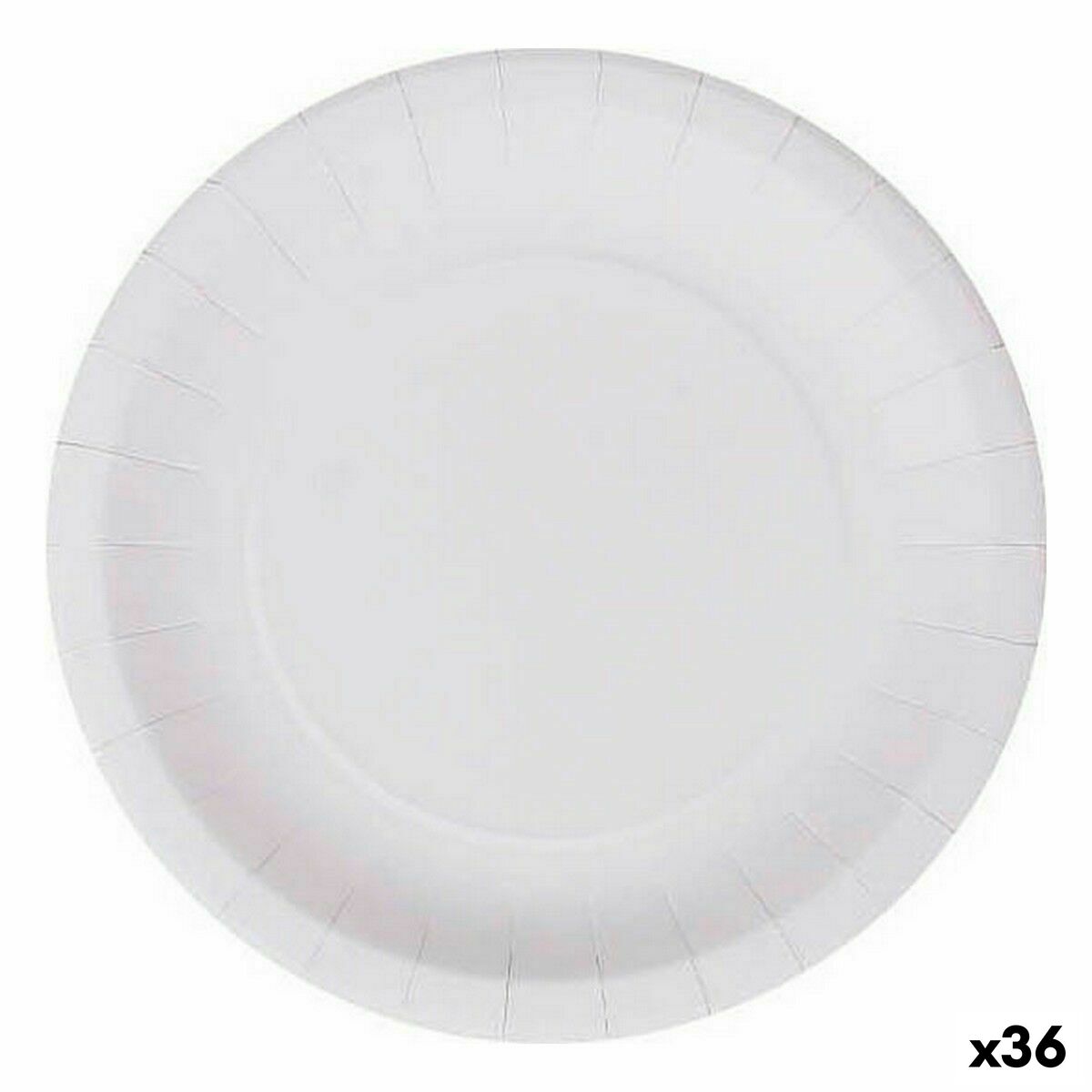 Tallriksset Algon Engångsanvändning Papp Vit 25 Delar 20 cm (36 antal) - 3