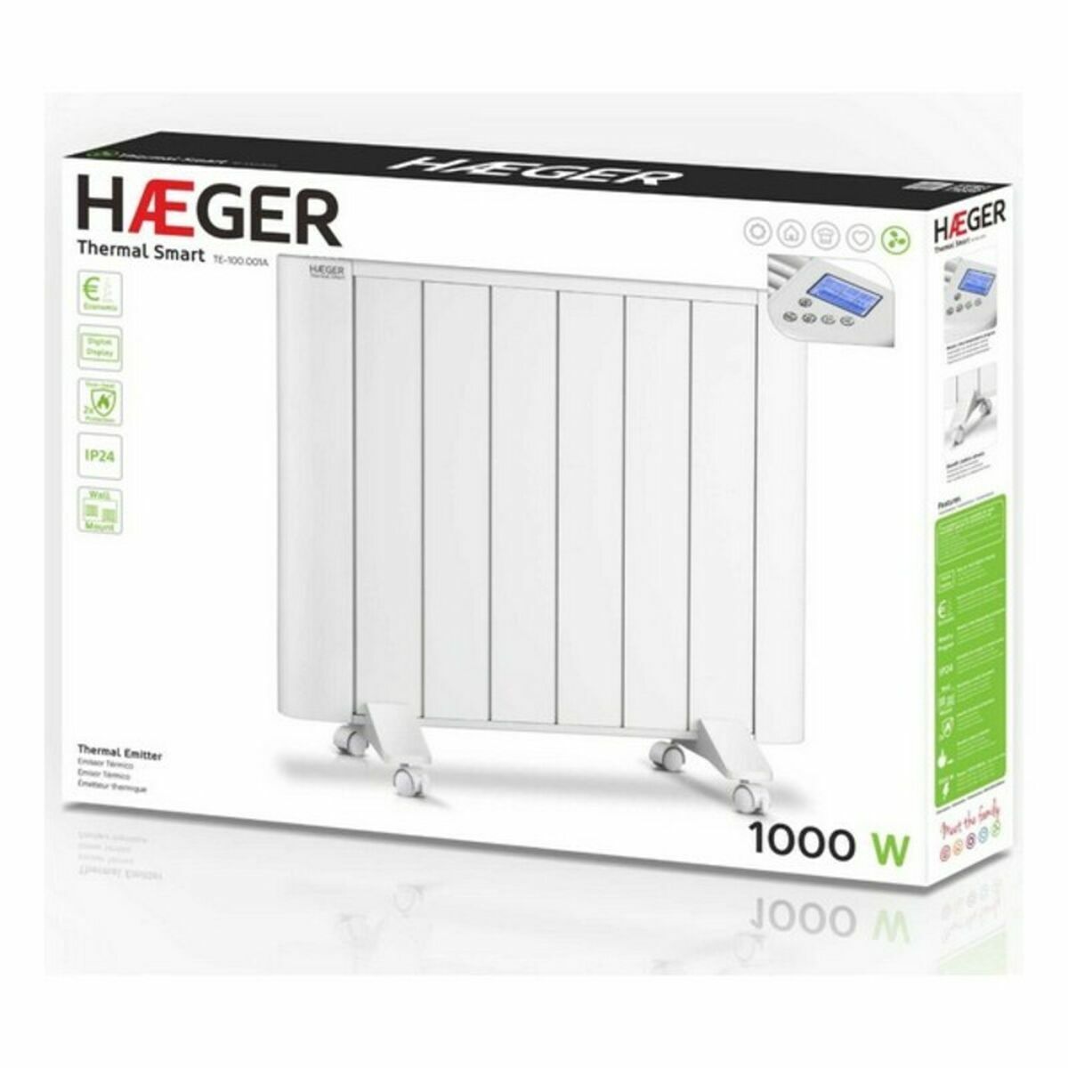 Värmeelement Haeger TE100001A 1000 W Vit - 2