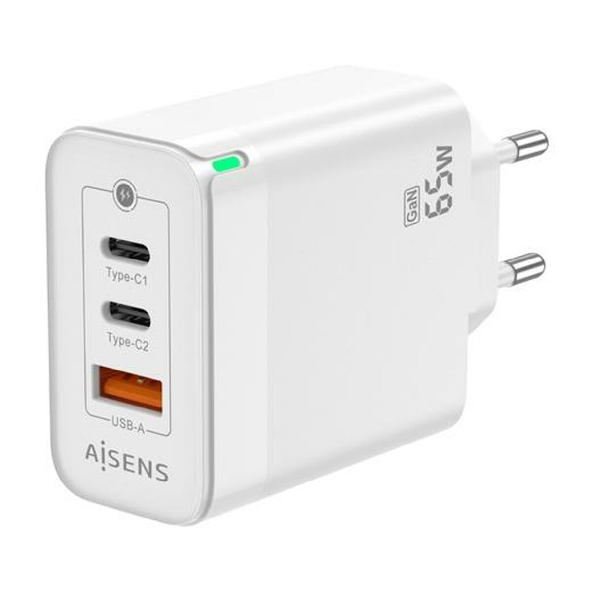 Väggladdare Aisens ASCH-65W3P007-W Vit 65 W