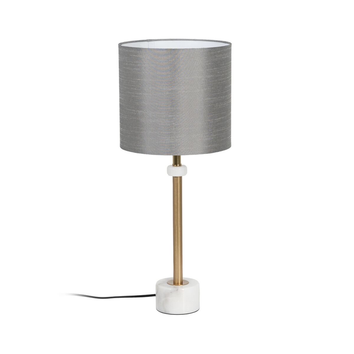 Bordslampa Vit Grå Gyllene Marmor Järn 40 W 25 x 25 x 61 cm