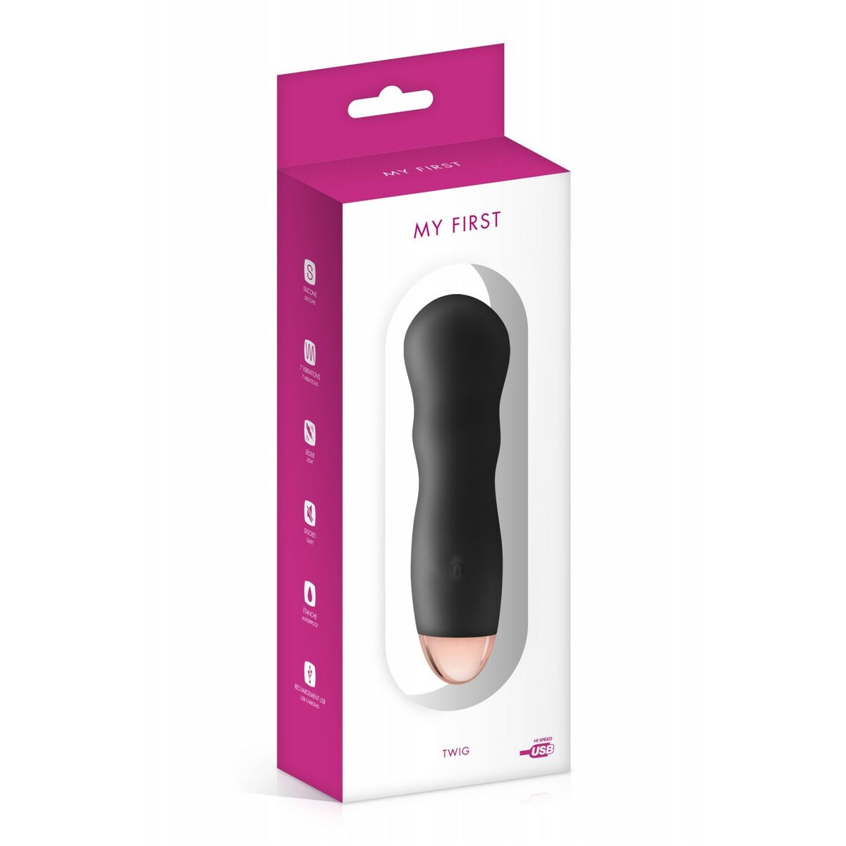 Vibrator My First Svart Silikon - 3