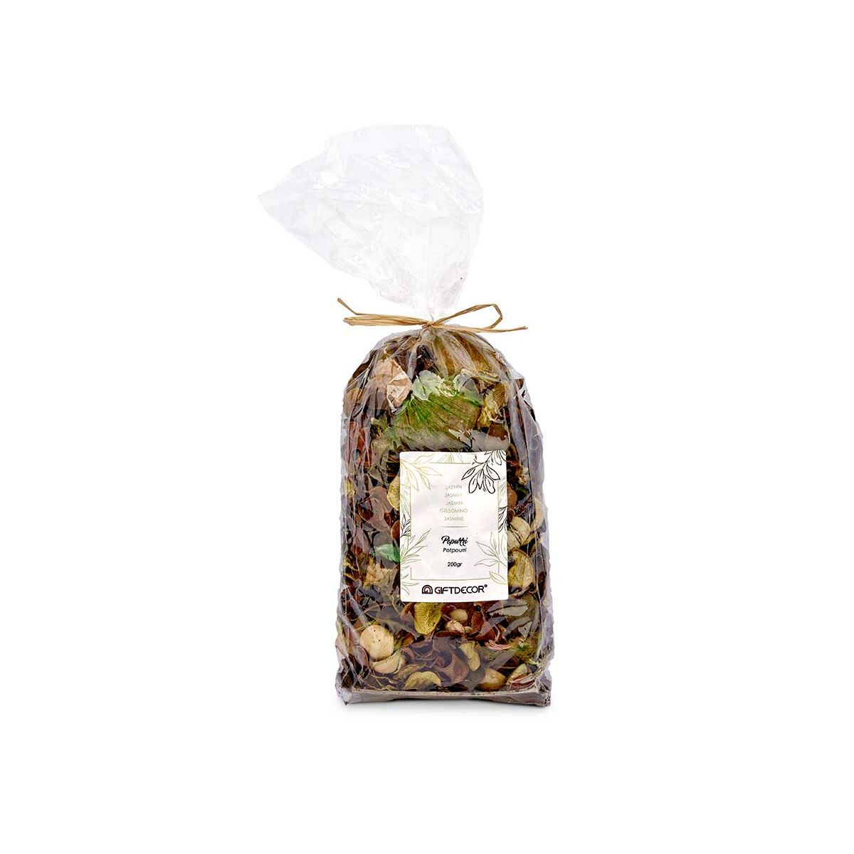 Dekorativa blommor Gift Decor Grön Naturell 200 g 12 x 28 x 10 cm Jasmin (12 antal) - 5