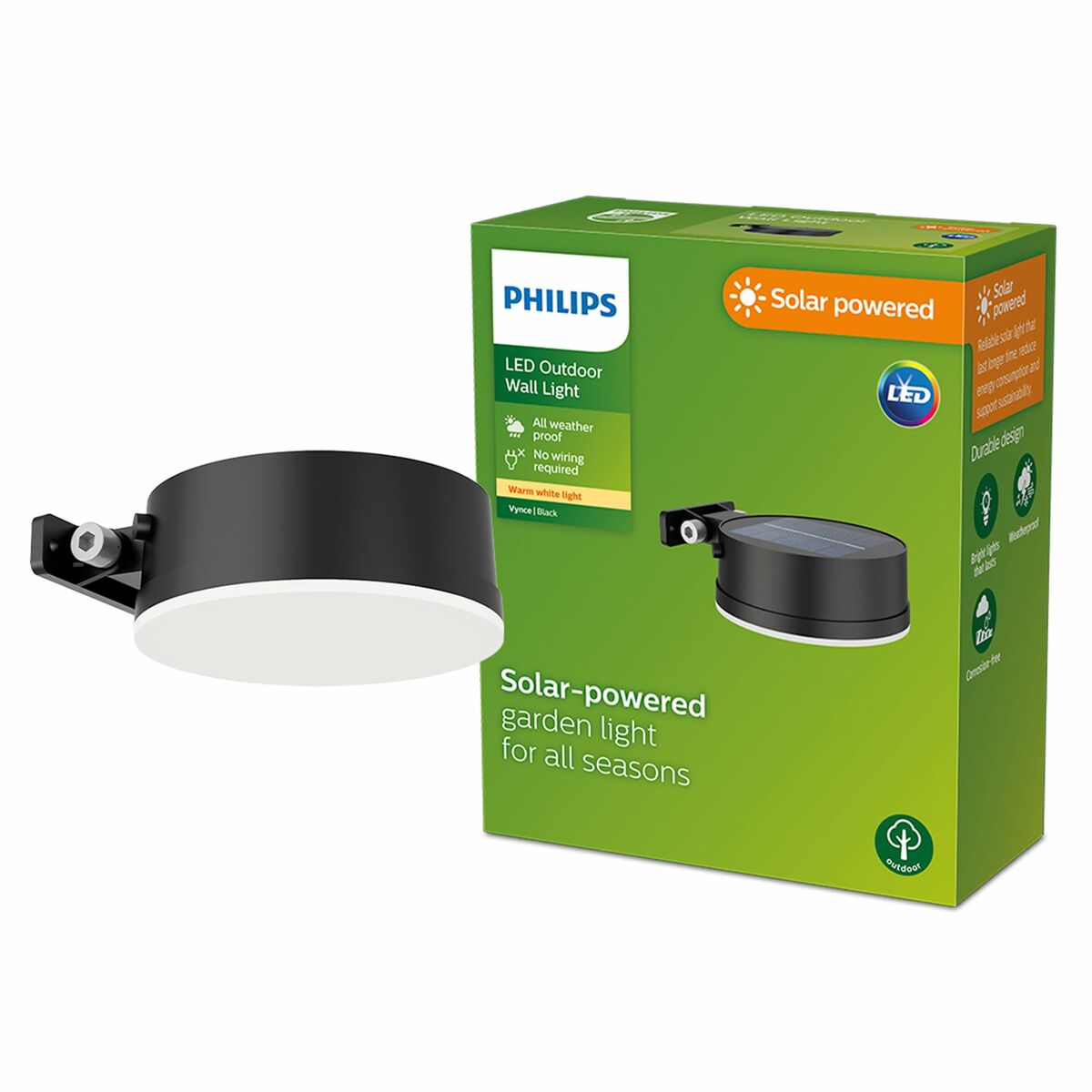 Vägglykta Philips 1,5 W 200 Lm Sol Rund (2700 K) - 5