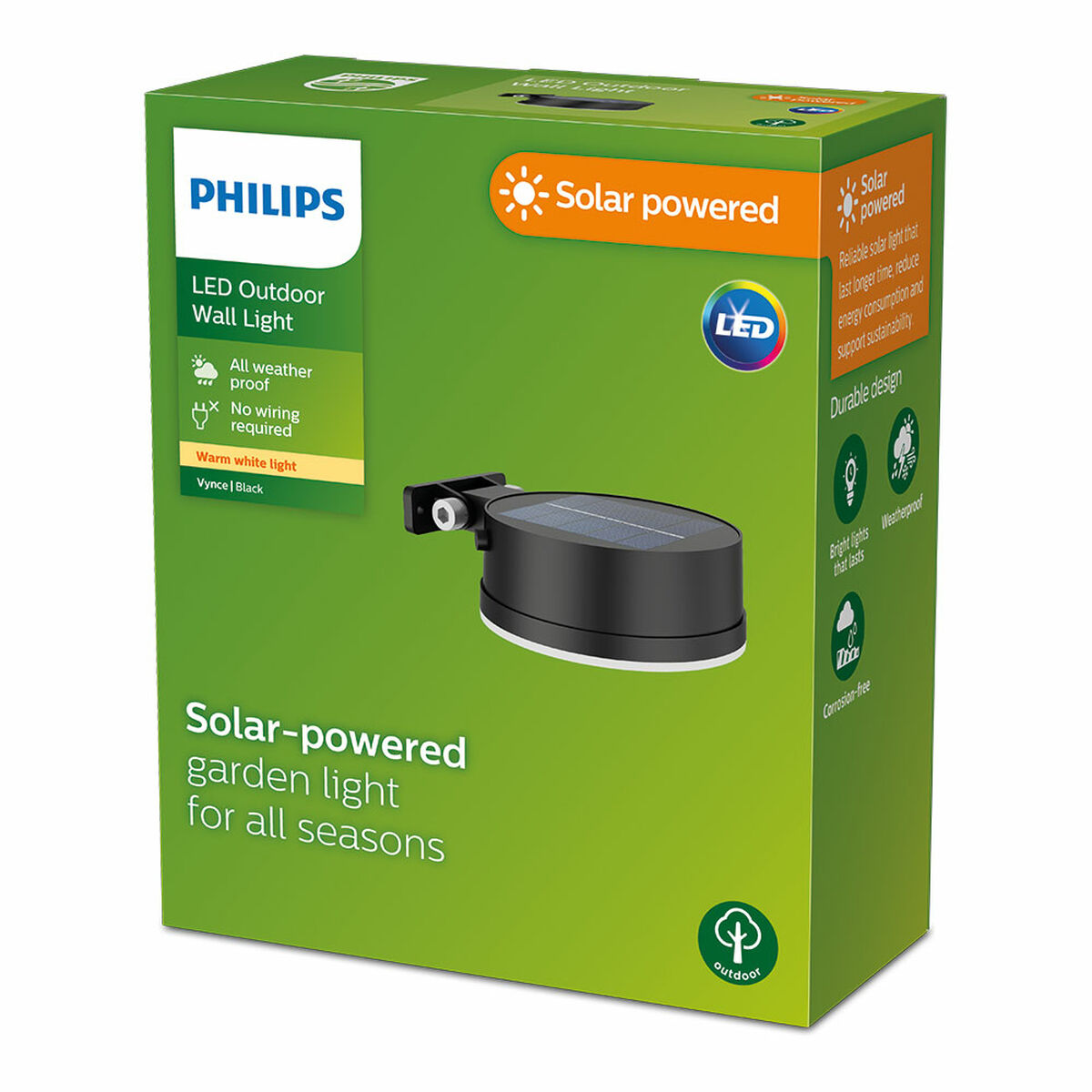 Vägglykta Philips 1,5 W 200 Lm Sol Rund (2700 K) - 4