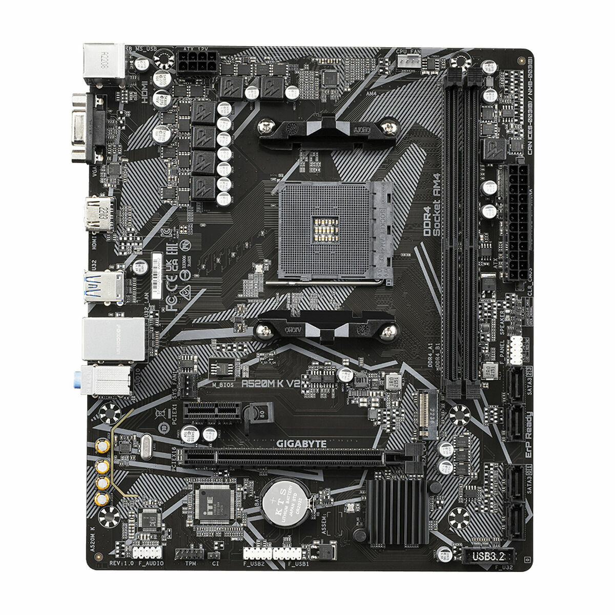 Moderkort Gigabyte A520M K V2 AMD AM4 AMD A520 AMD - 2