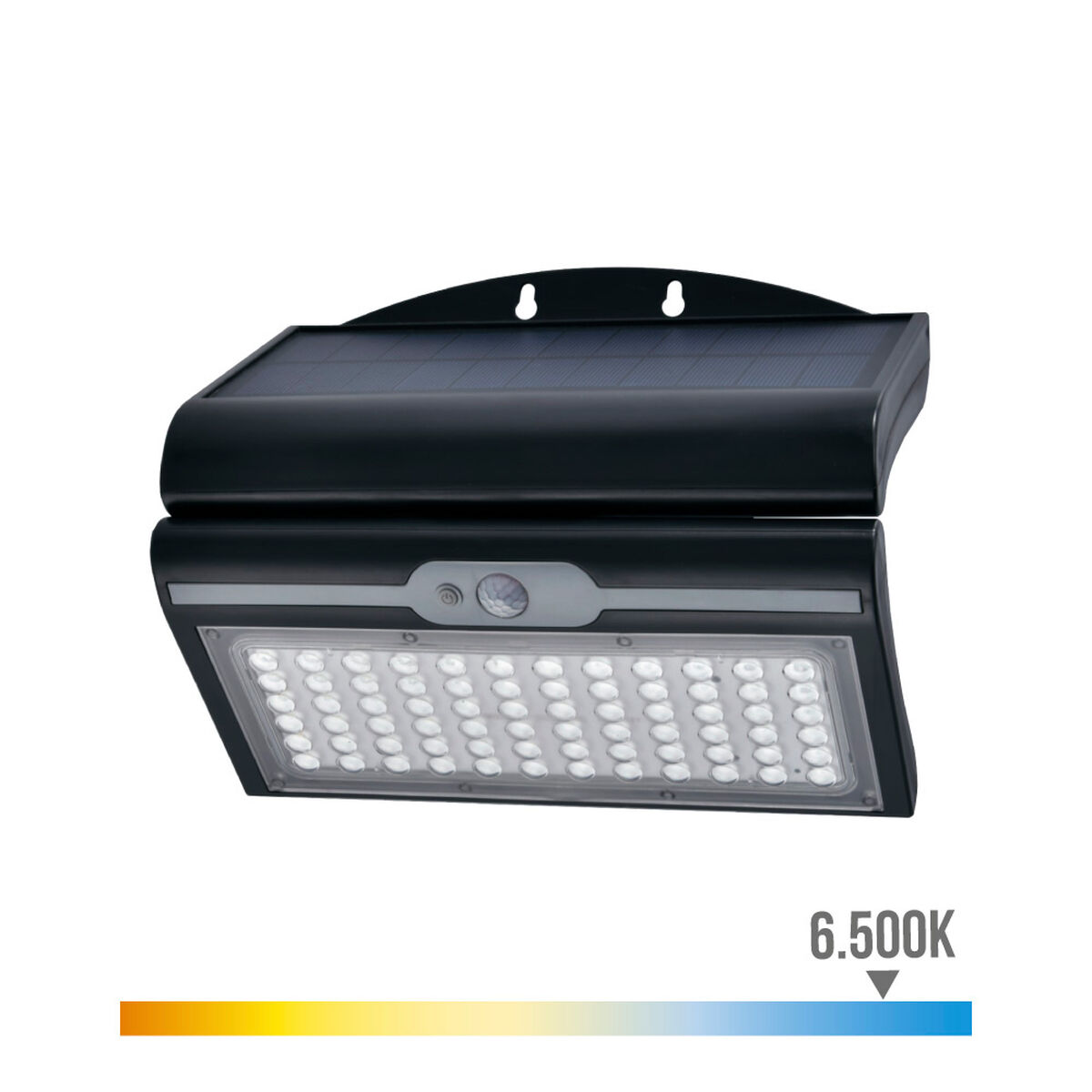 Vägglykta EDM 31849 Svart 6 W 430 Lm 6500 lm Rörelsesensor Sol (6500 K) - 2