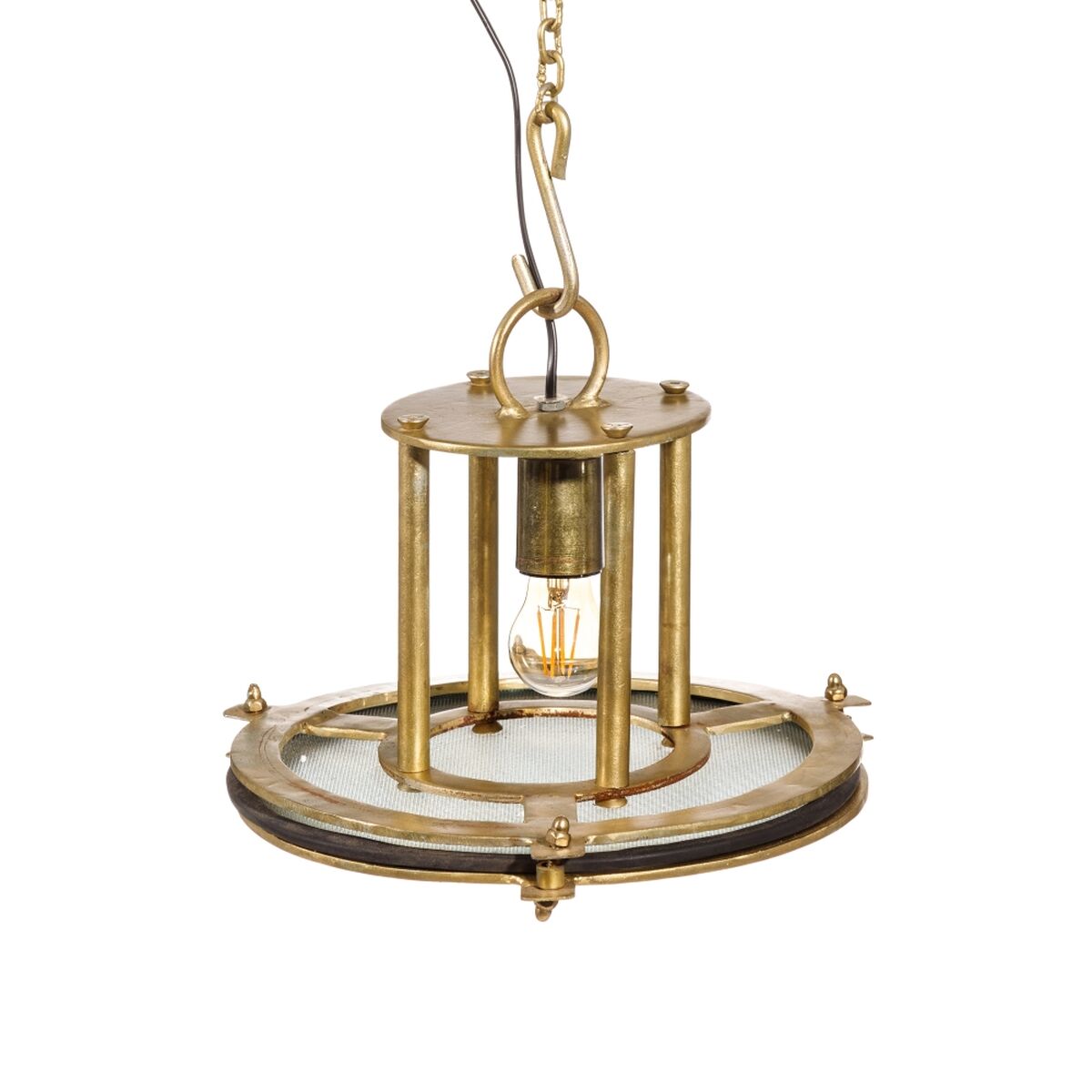 Taklampa Brons Glas Järn 40 W 240 V 35 x 35 x 28 cm Modern