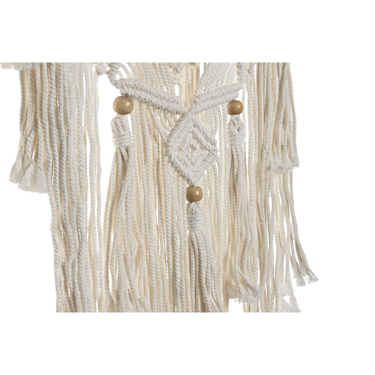 Hängdekoration Home ESPRIT Kräm Naturell Boho Makramé (2 antal) - 2