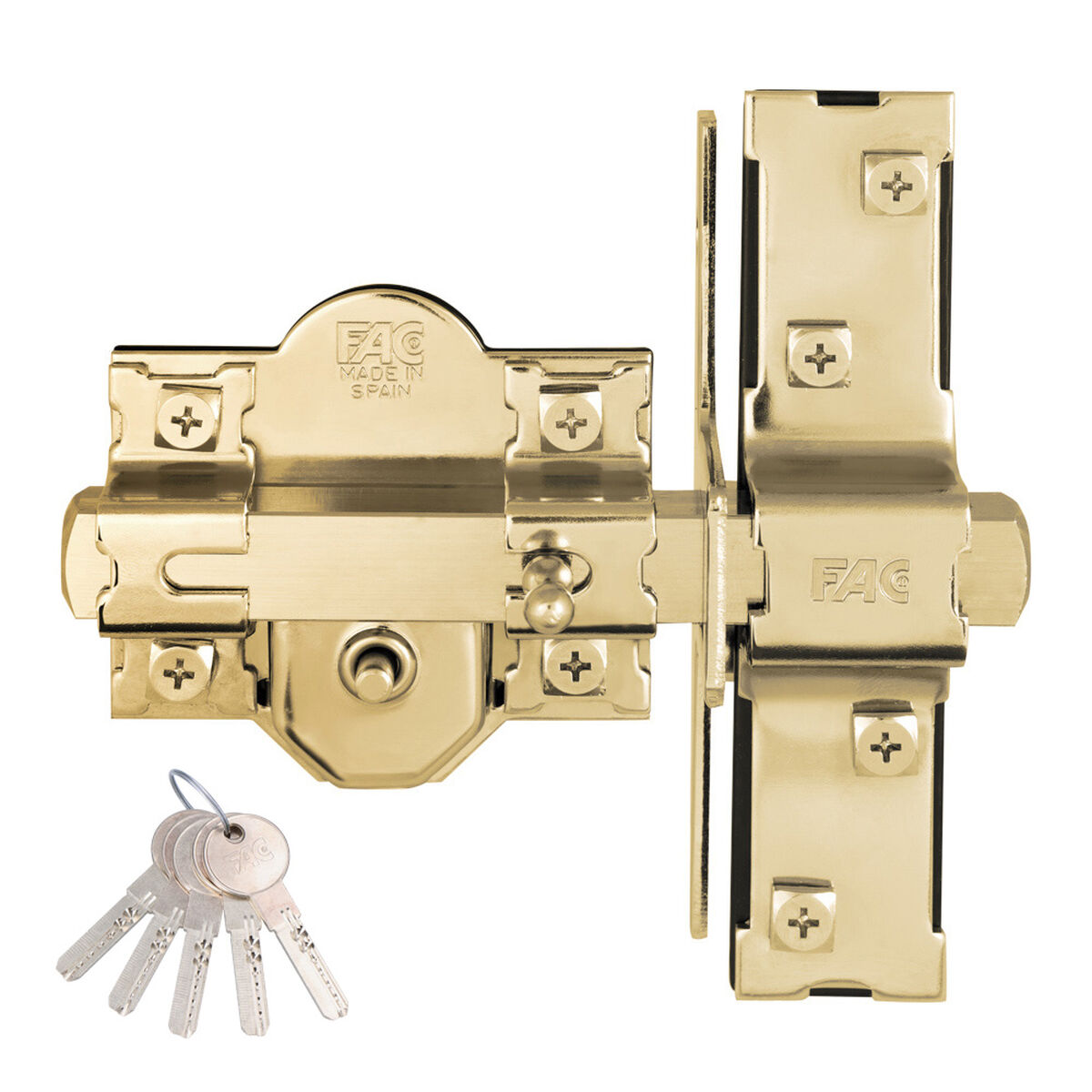 Säkerhetslås Fac 946-rp/80 UVE Anti-Bumping Gyllene Stål 50 mm - 2