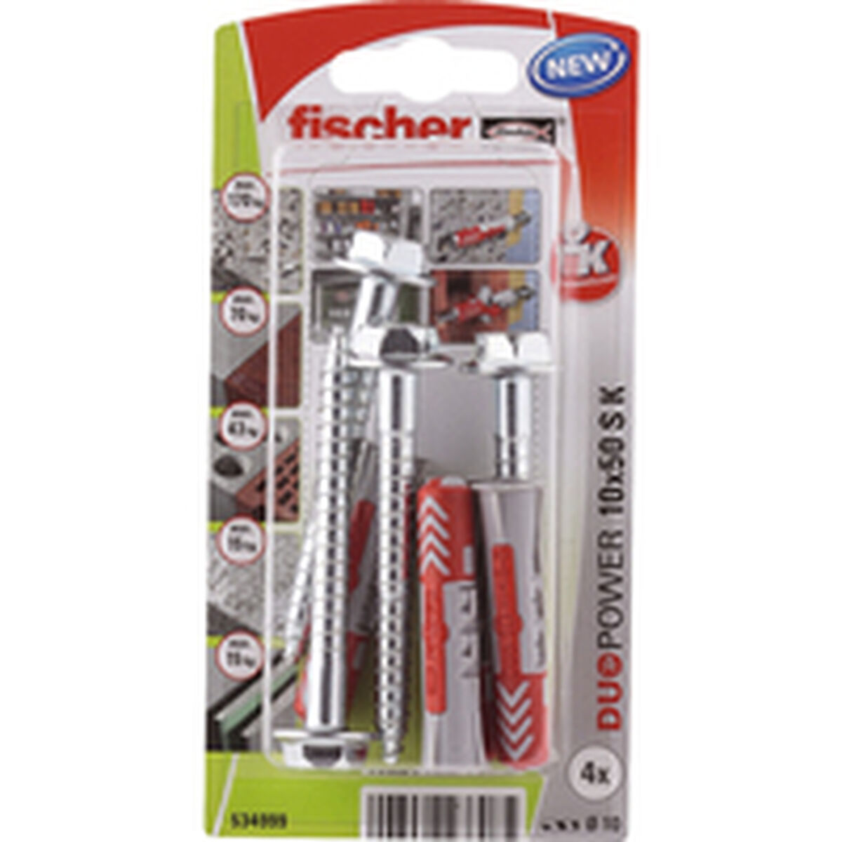 Låda med skruvar Fischer duopower 4 Delar 10 x 50 mm - 11
