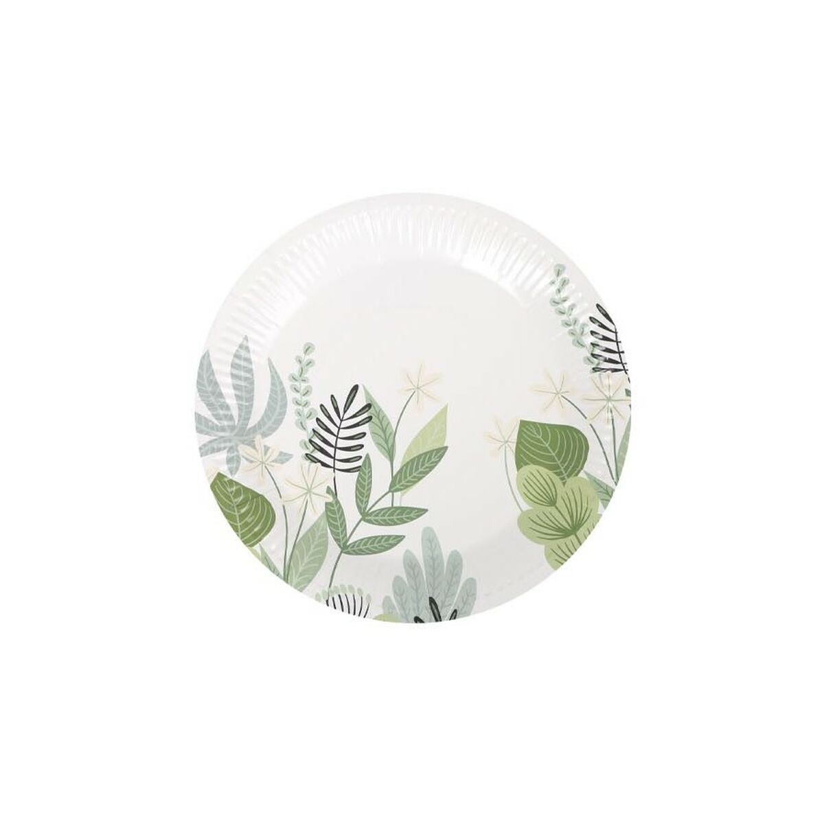 Tallriksset Algon Engångsanvändning Papp Blommig 12 Delar 18 cm (24 antal) - 4