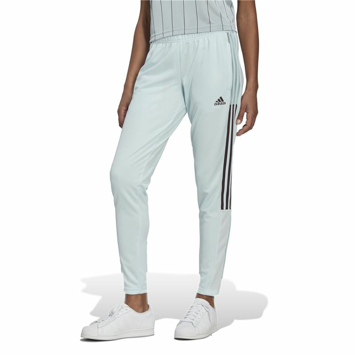 Långa träningsbyxor Adidas Tiro Tk Kvinna Turkos - 6