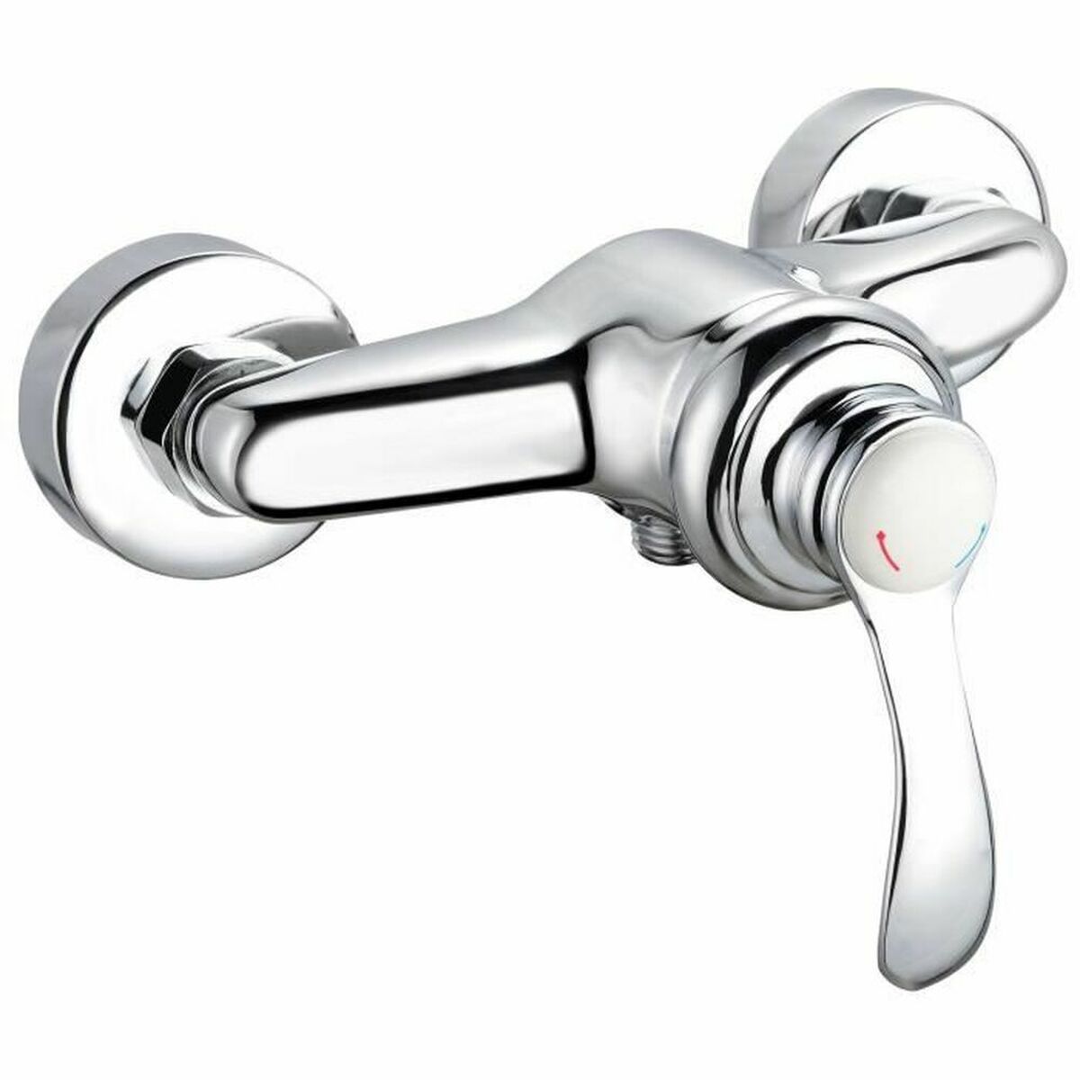 Blandare Rousseau Byron Grå Chrome Metall Mässing 15 cm Dusch - 3