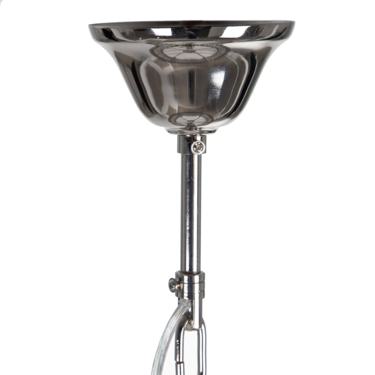 Taklampa 58 x 58 x 44 cm Glas Metall Silver - 2